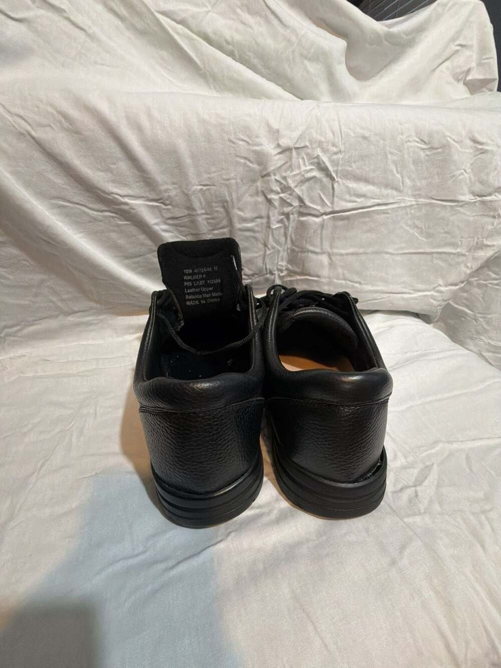 Drew Walker II Black Pebbled Leather Orthopedic Oxford Shoes